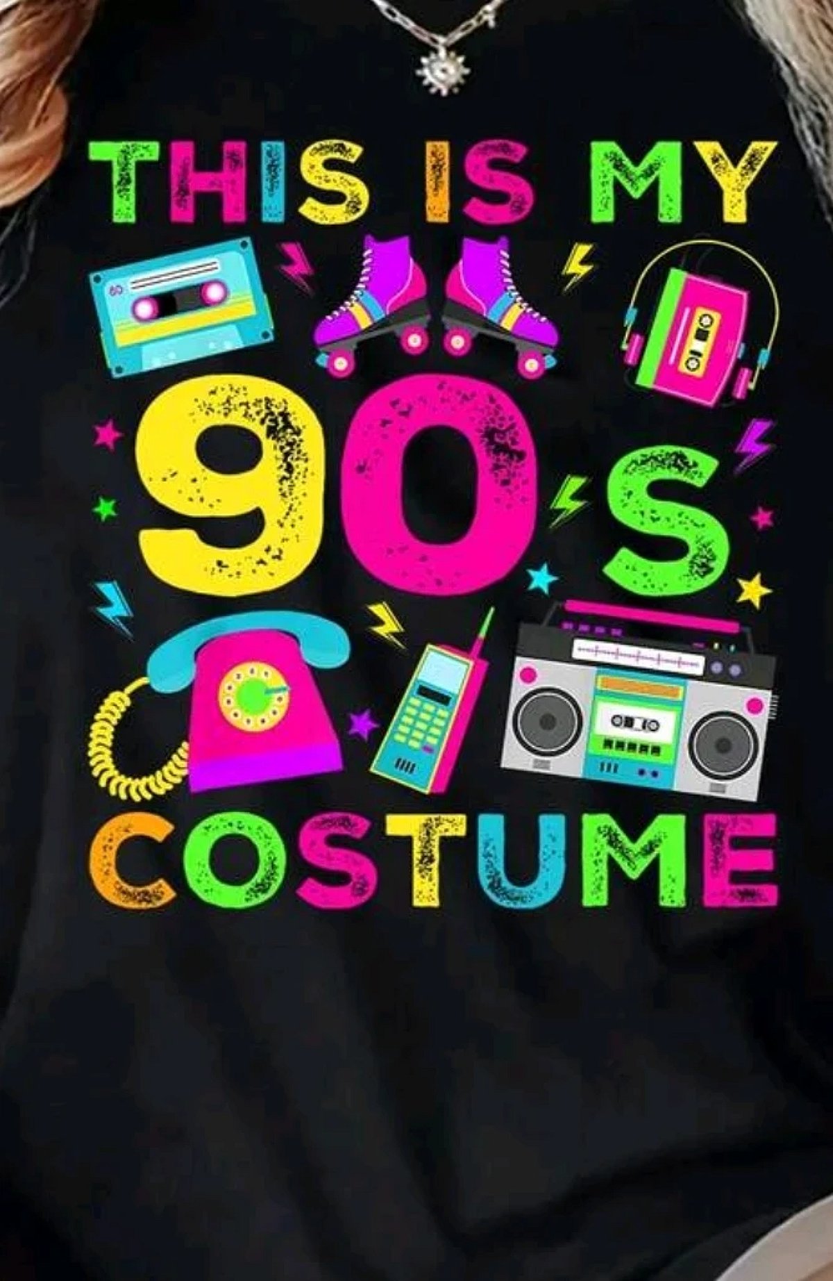 Black 90s graphic print t-shirt, photo 2