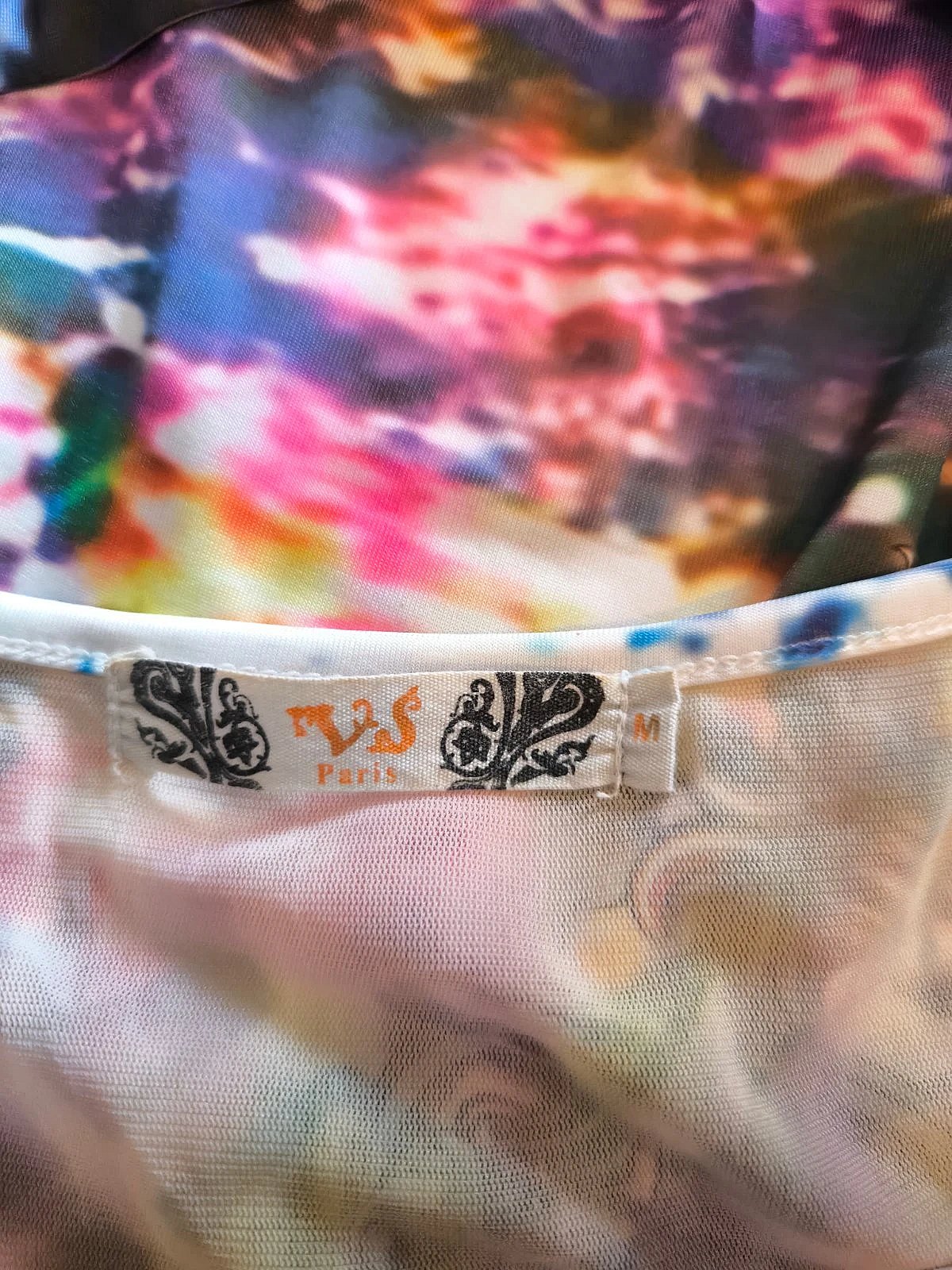 Túnica con estampado multicolor y adornos, foto 6