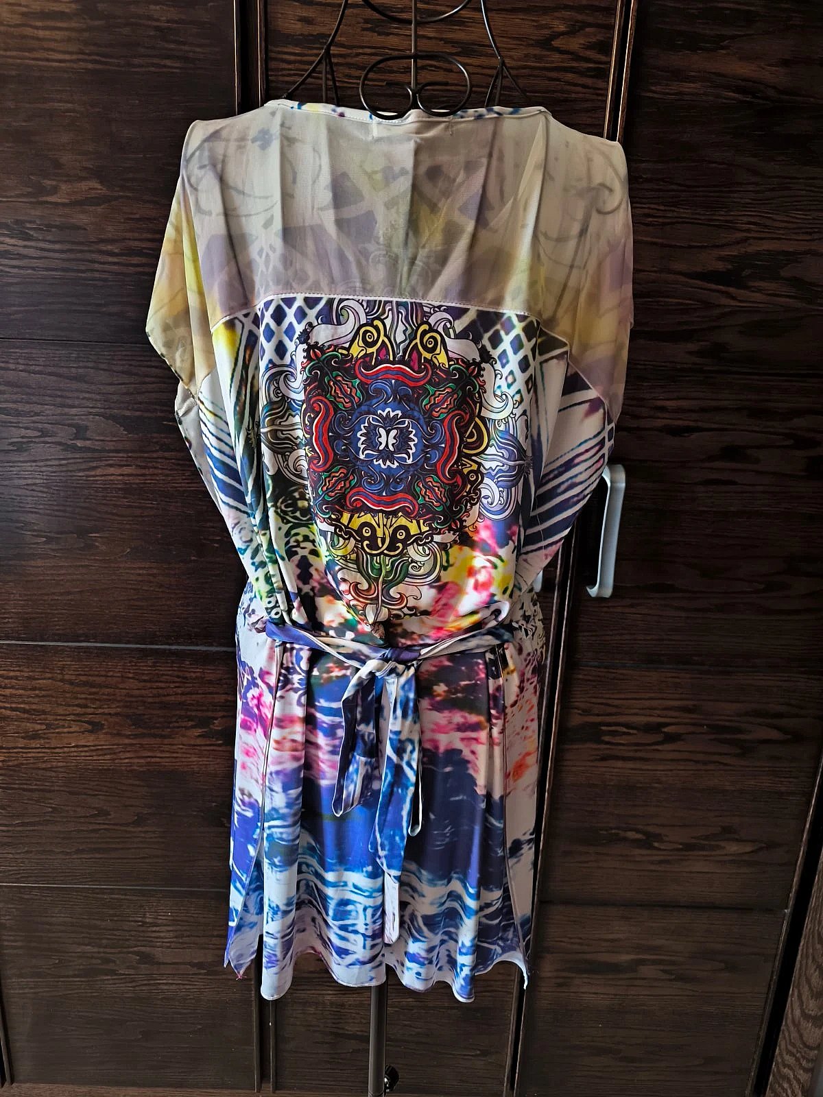 Túnica con estampado multicolor y adornos, foto 5