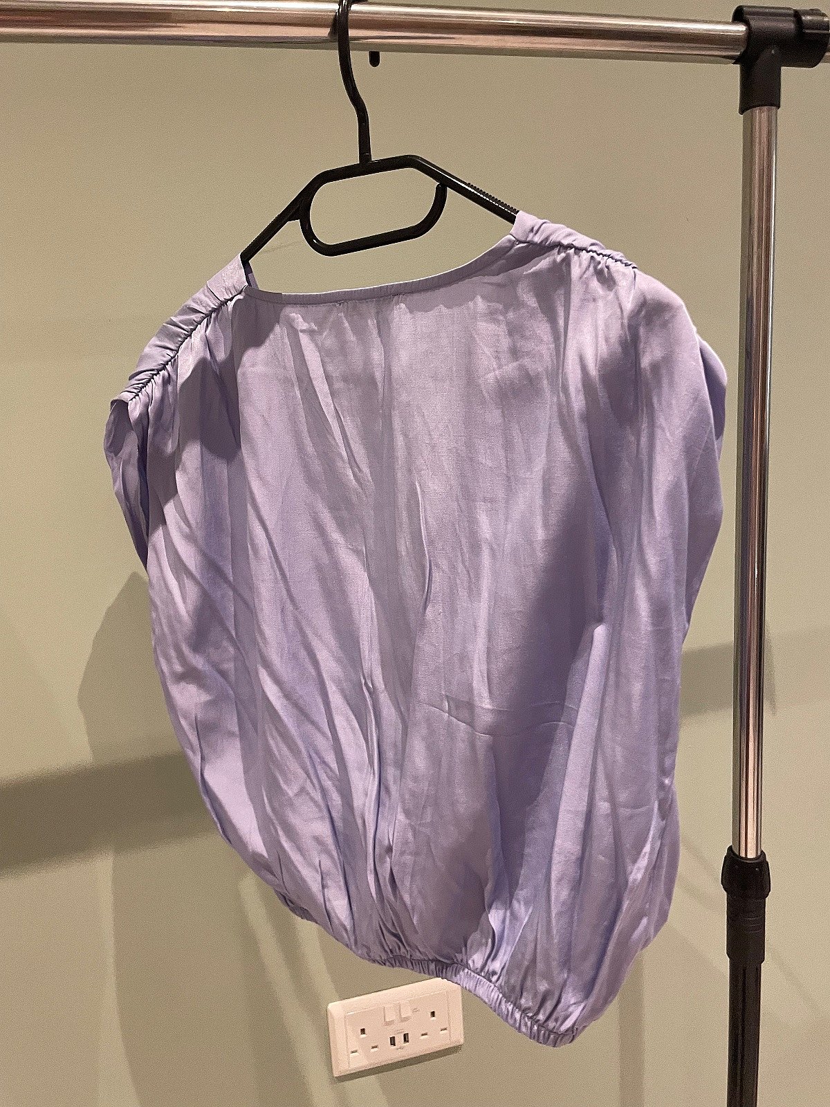 Calliope lilac wrap front top, photo 2