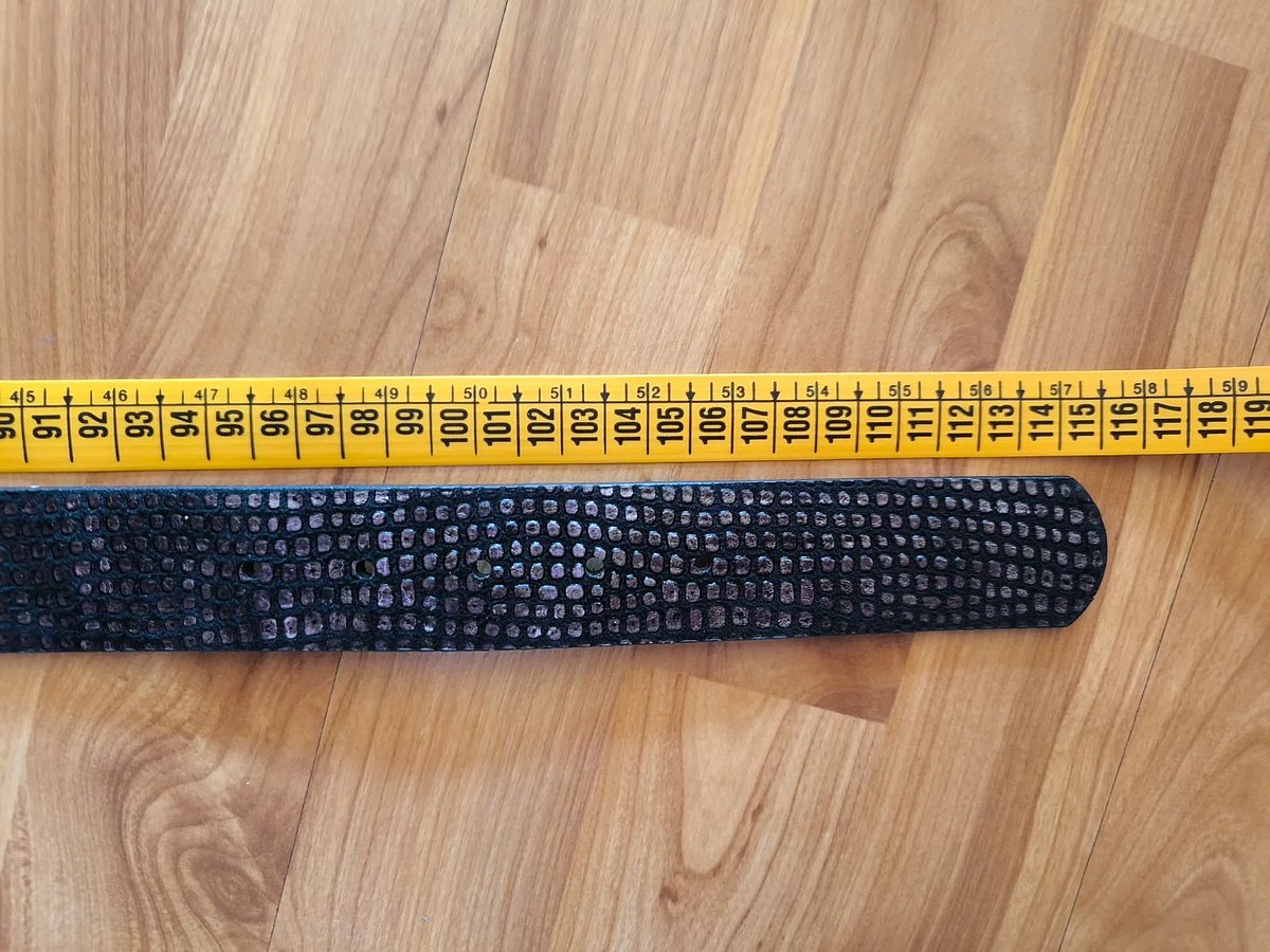 Textured black patterned waist belt, photo 2