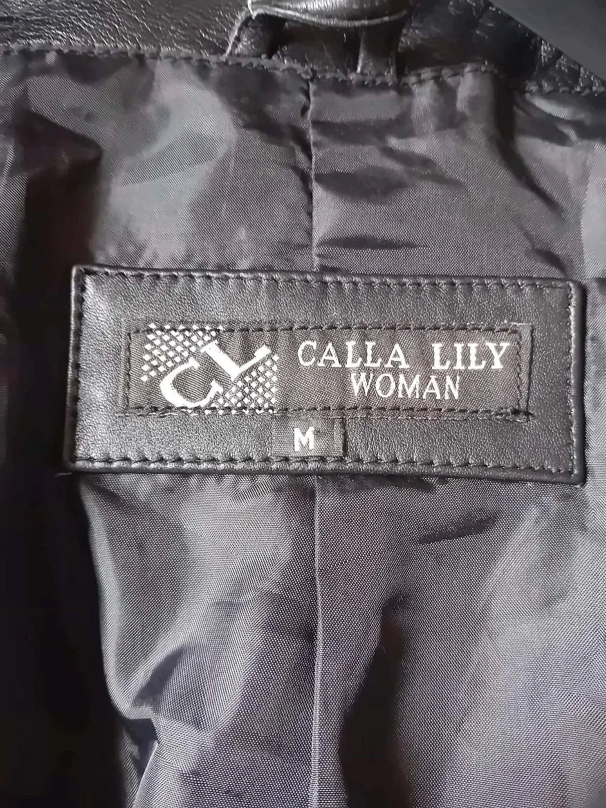 Black leather collarless jacket, photo 5