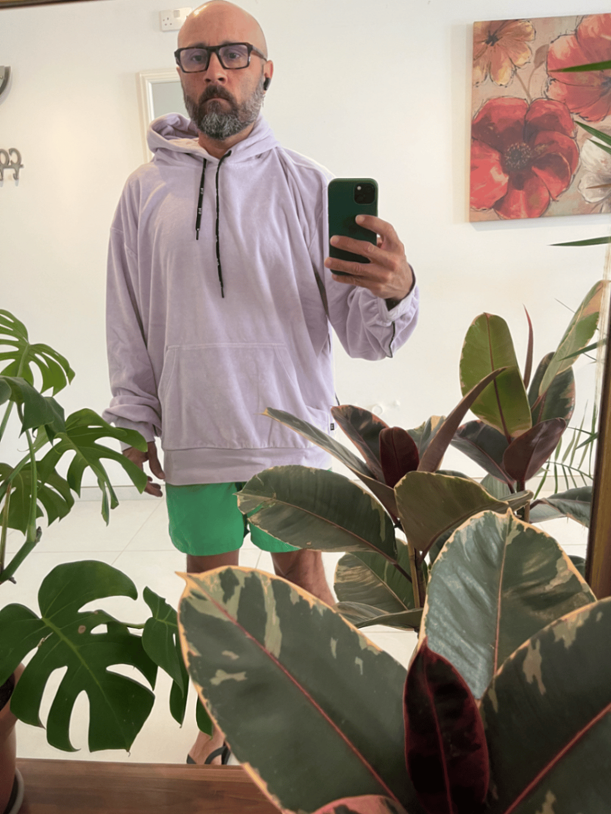 Lilac Velour Oversized Hooded Sweatshirt, photo 7