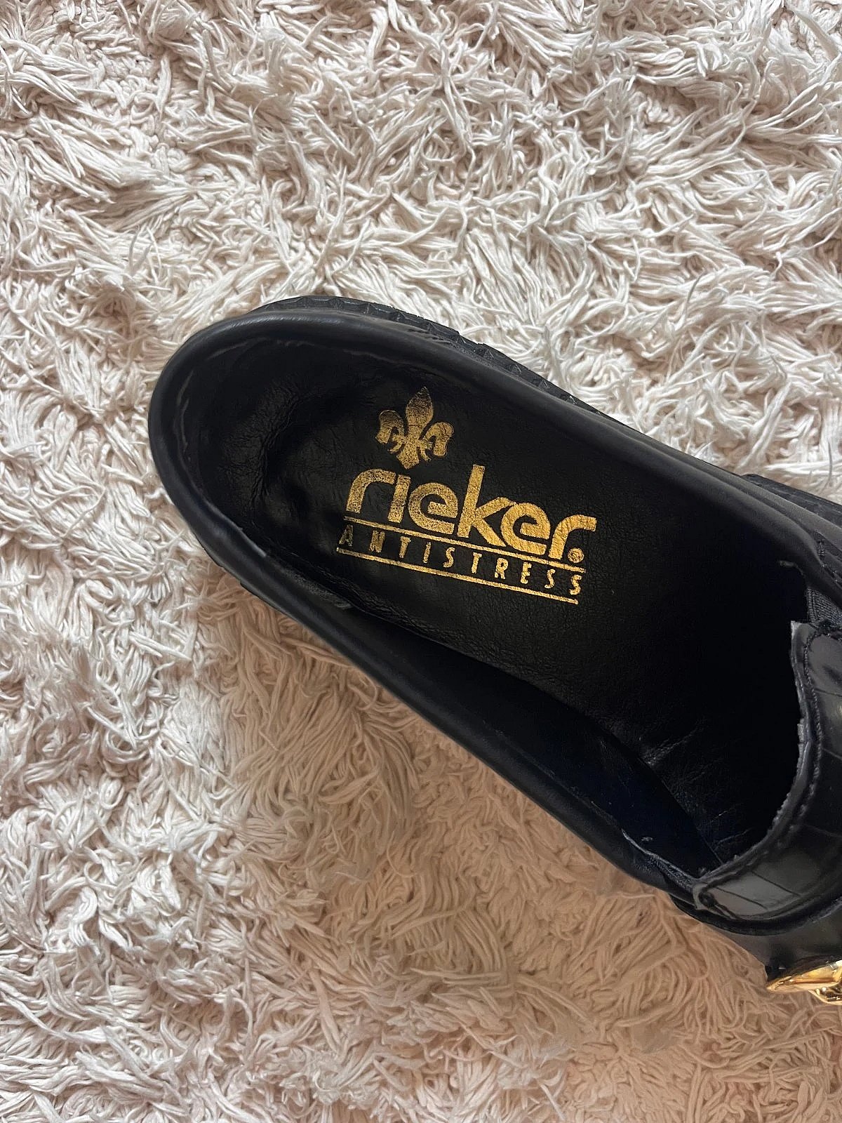 Black Crocodile Effect Chain Loafers 37 - photo 3
