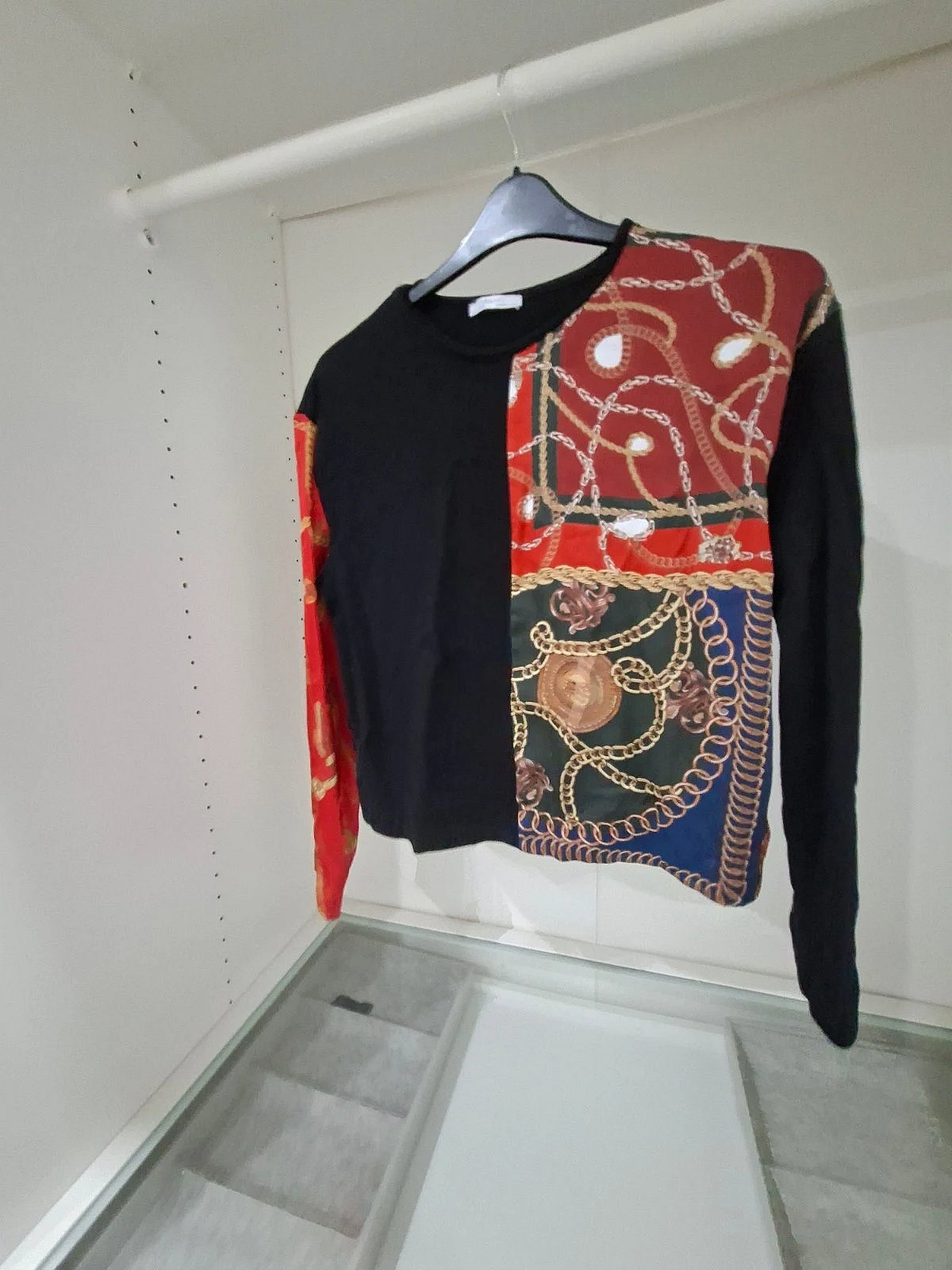 Zara black chain print top, photo 3