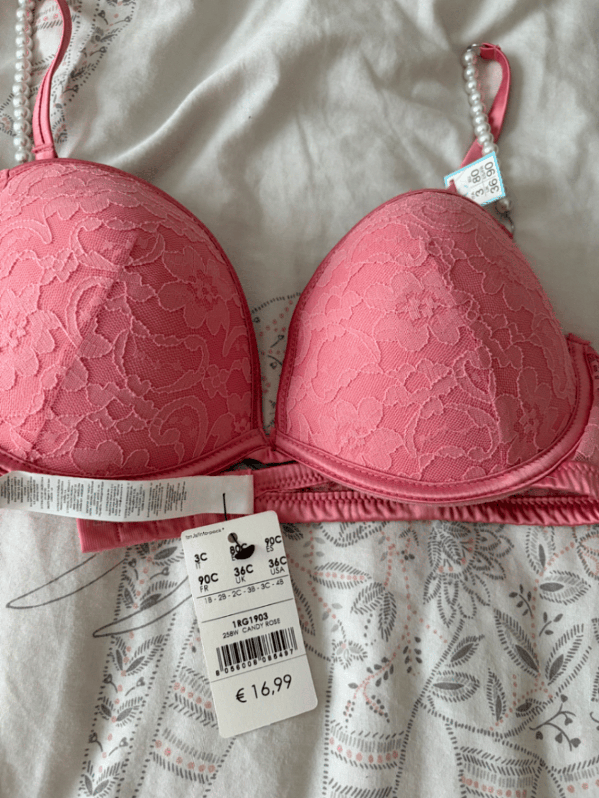 Sujetador de encaje rosa, foto 3