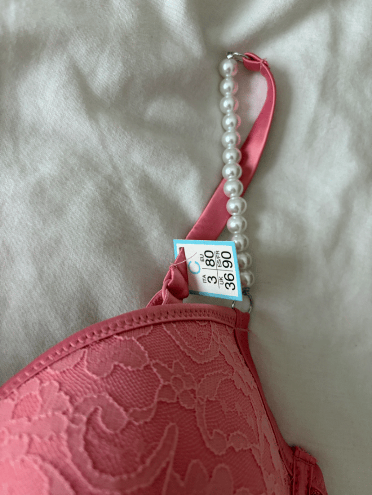 Sujetador de encaje rosa, foto 4