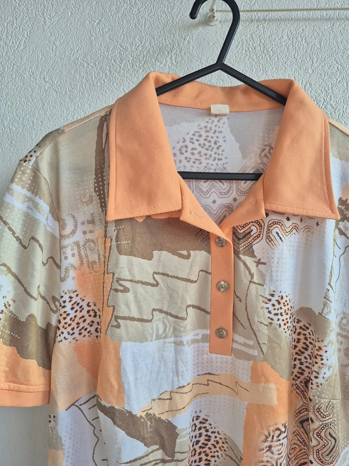 Abstract print vintage polo shirt, photo 3