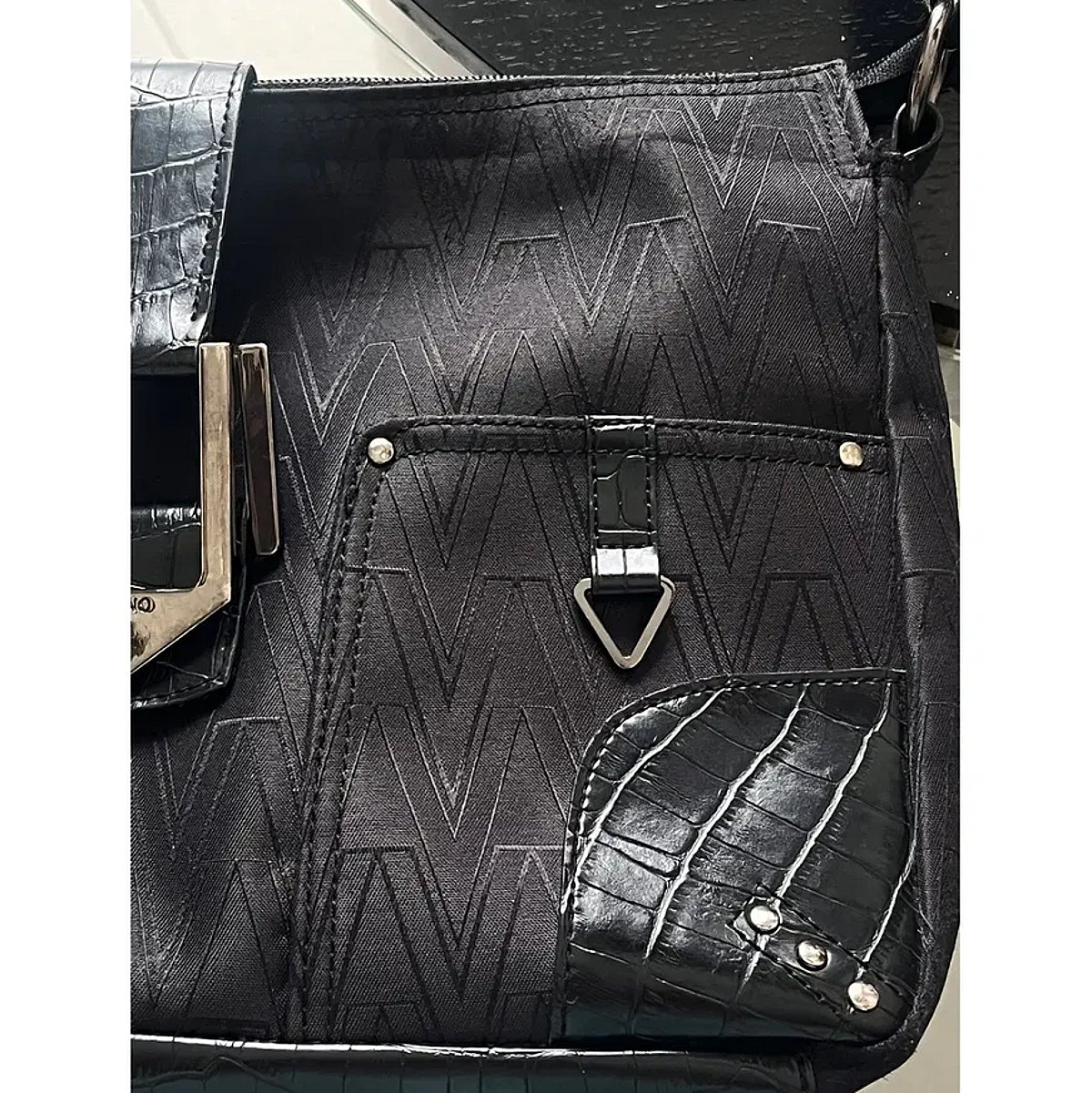 Mario Valentino black shoulder bag, photo 2