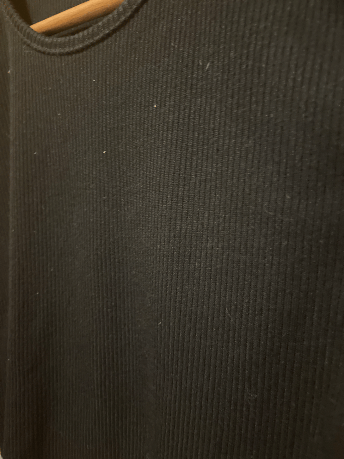 Black Ribbed Long Sleeve Top - photo 2