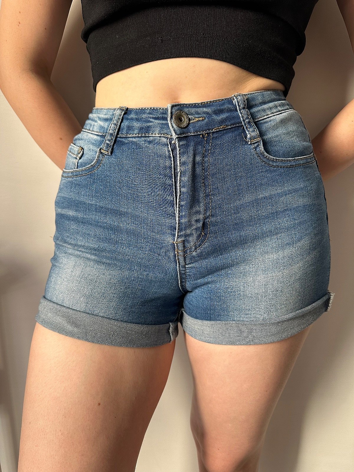 Blue denim shorts, photo 3