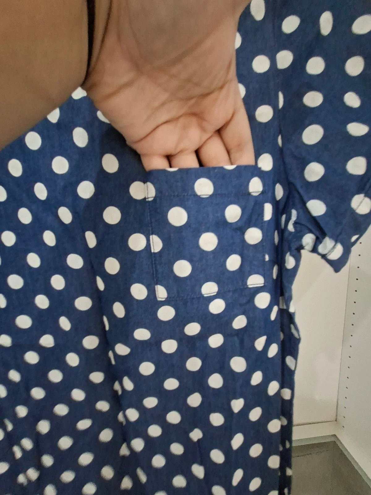 Blue polka dot zip top, photo 2