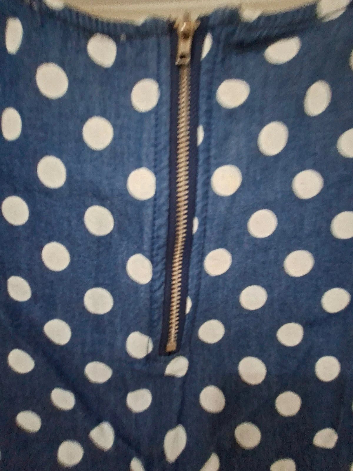 Blue polka dot zip top, photo 3