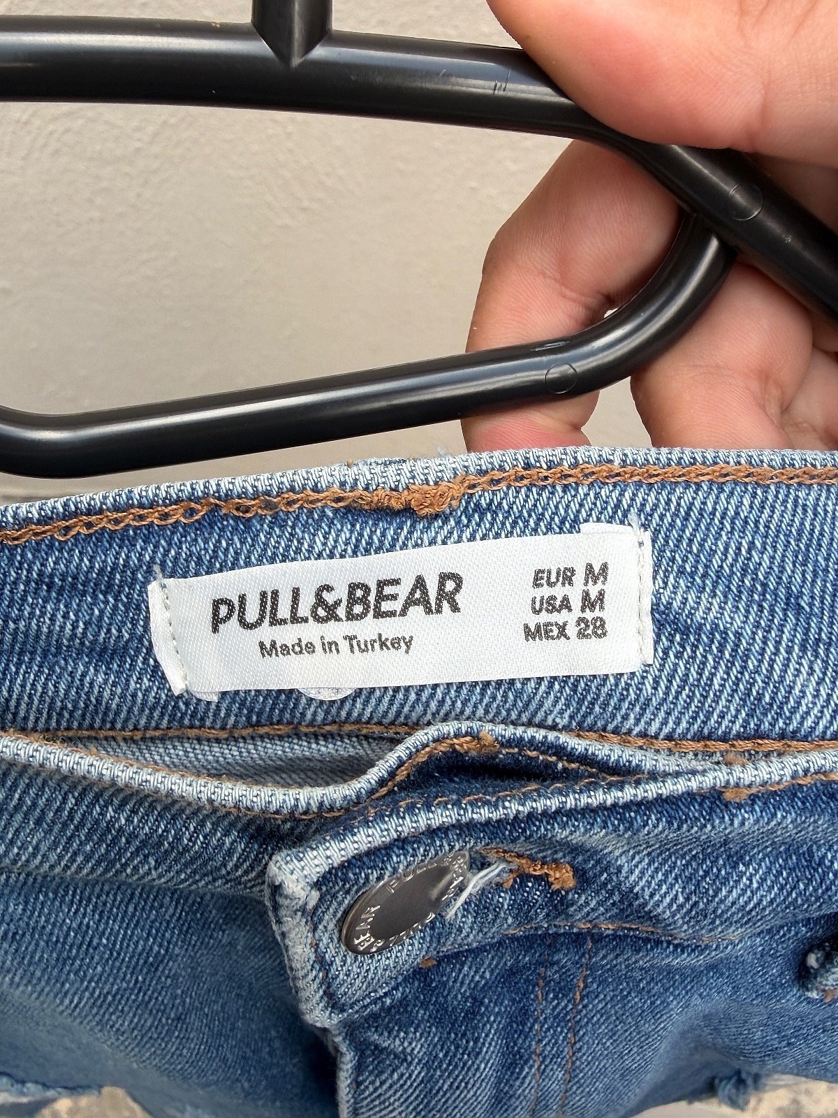 Pull&Bear Distressed Fitted Denim Skirt, photo 3