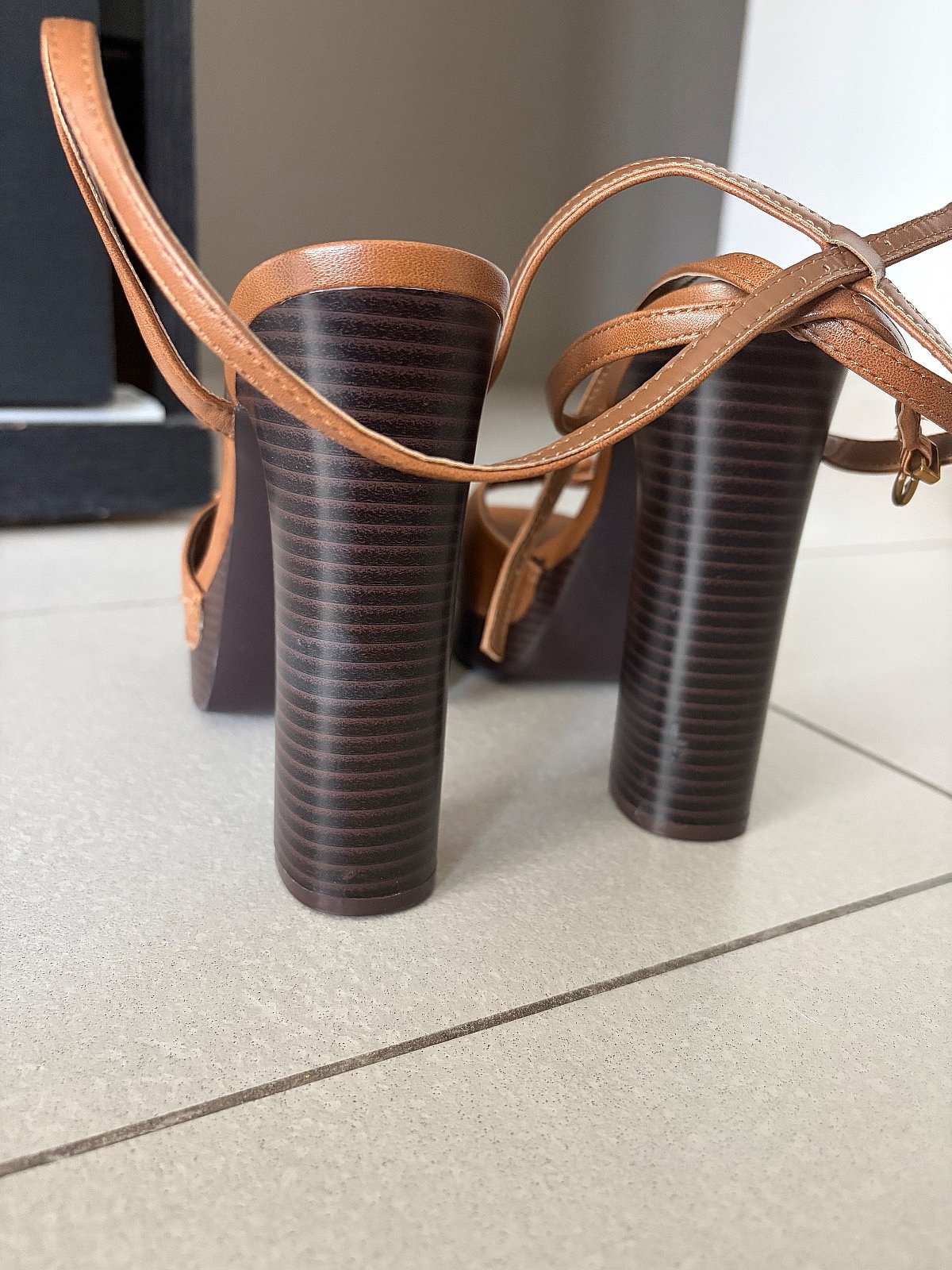 Zara brown platform block heels, photo 5