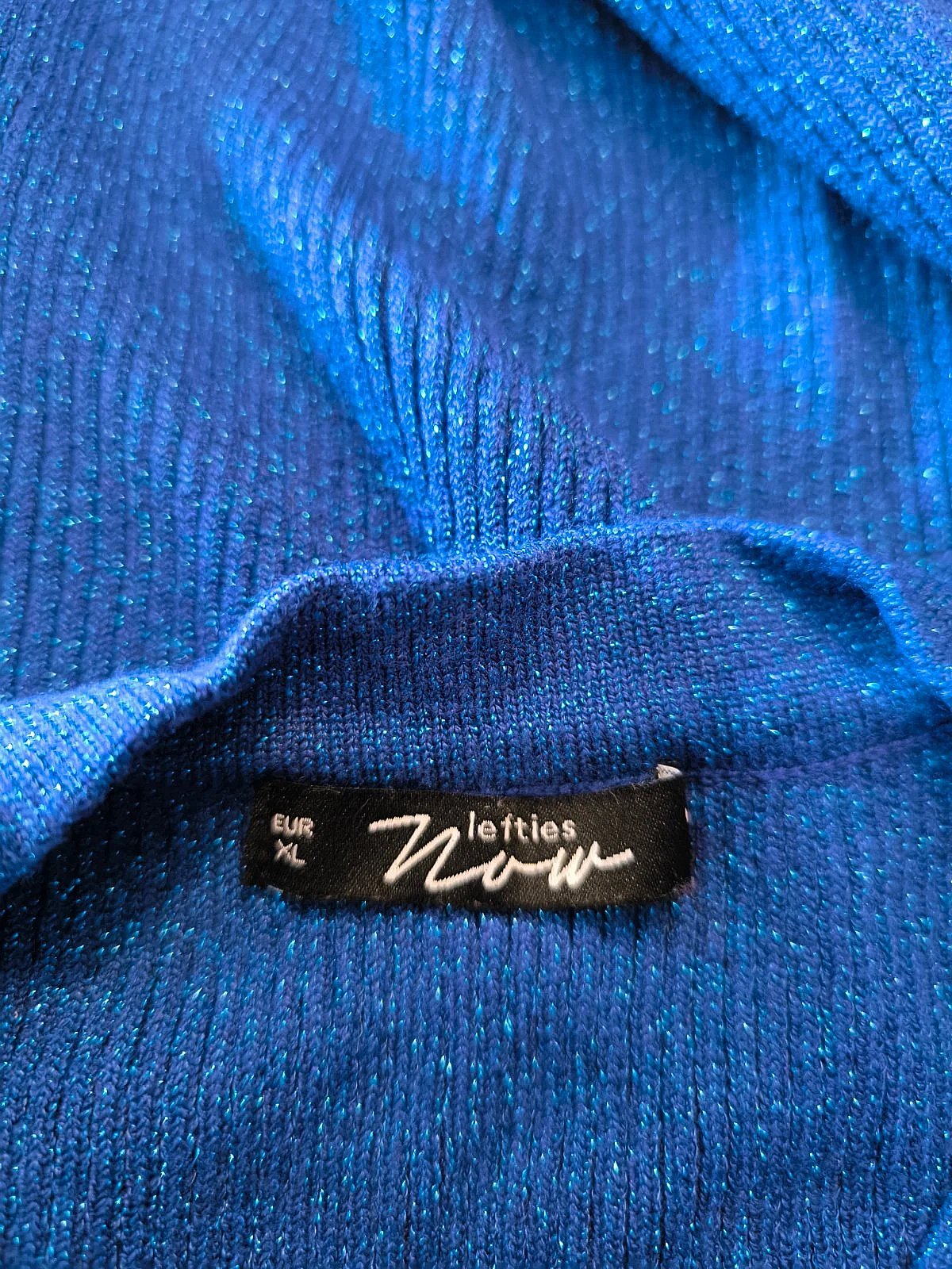 Sparkly blue ribbed sweater, photo 4