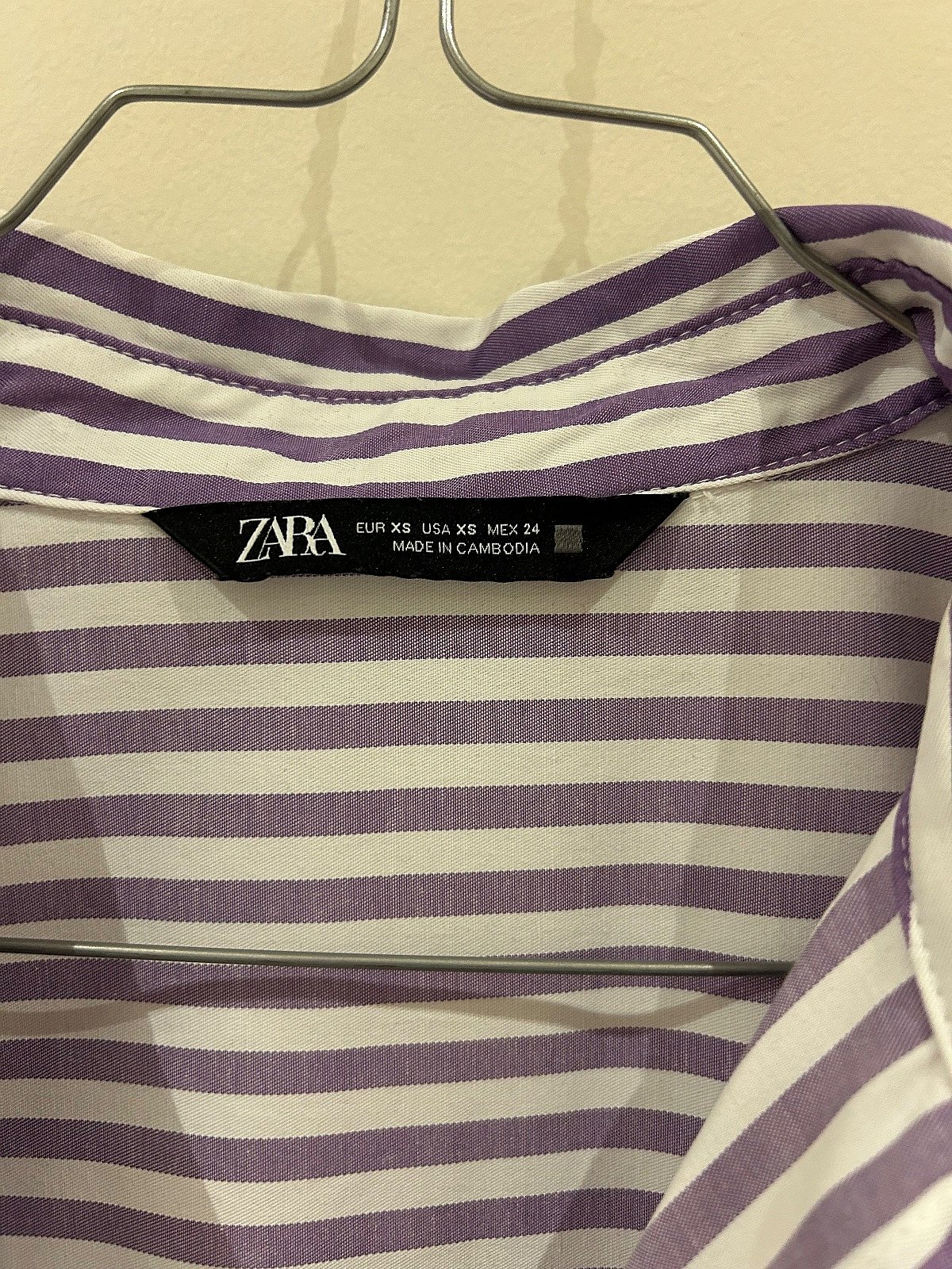 Zara Striped Purple White Shirt, photo 4
