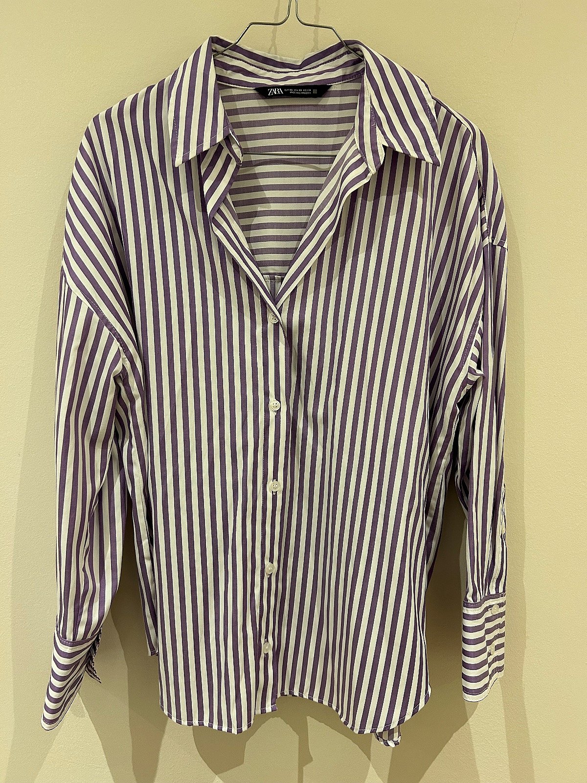 Zara Striped Purple White Shirt, photo 2