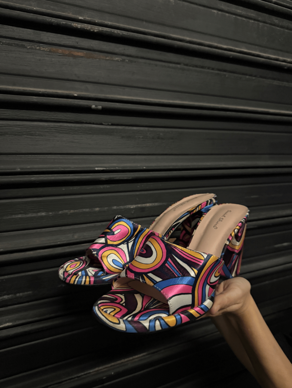 Psychedelic Platform Wedge Mules - photo 2