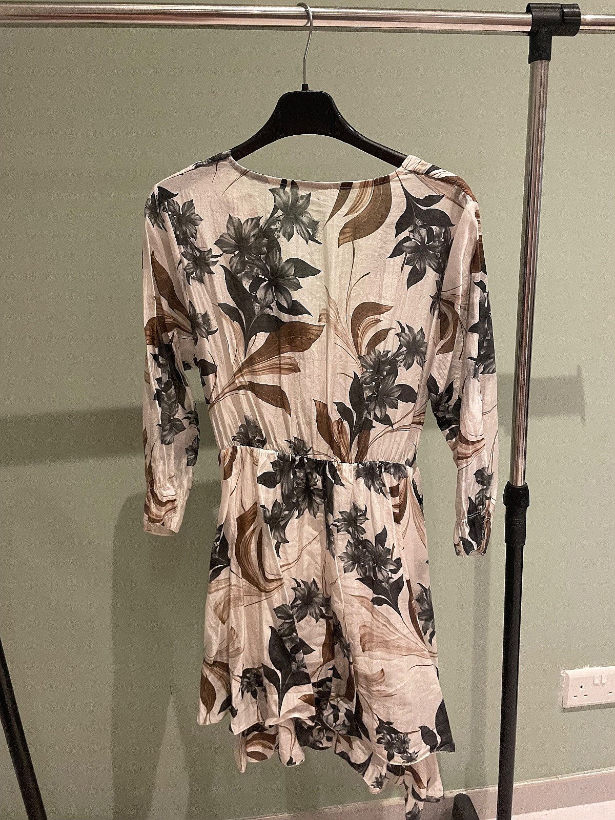 Floral Wrap Dress With Long Sleeves, photo 3