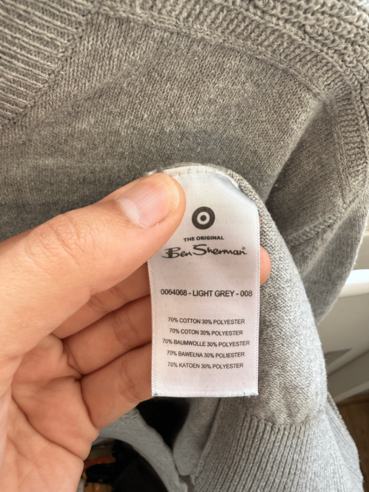 Ben Sherman Grey Crew Neck Sweater, photo 3