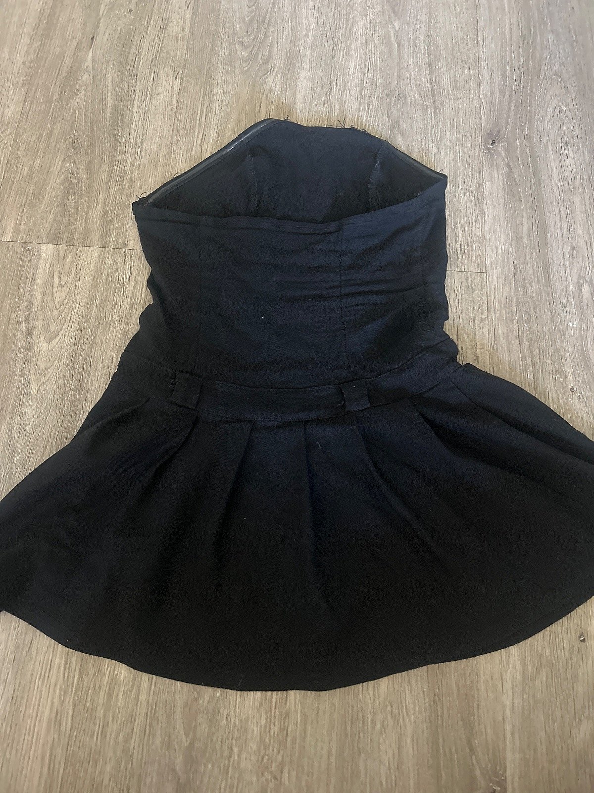 Black strapless mini dress - photo 2