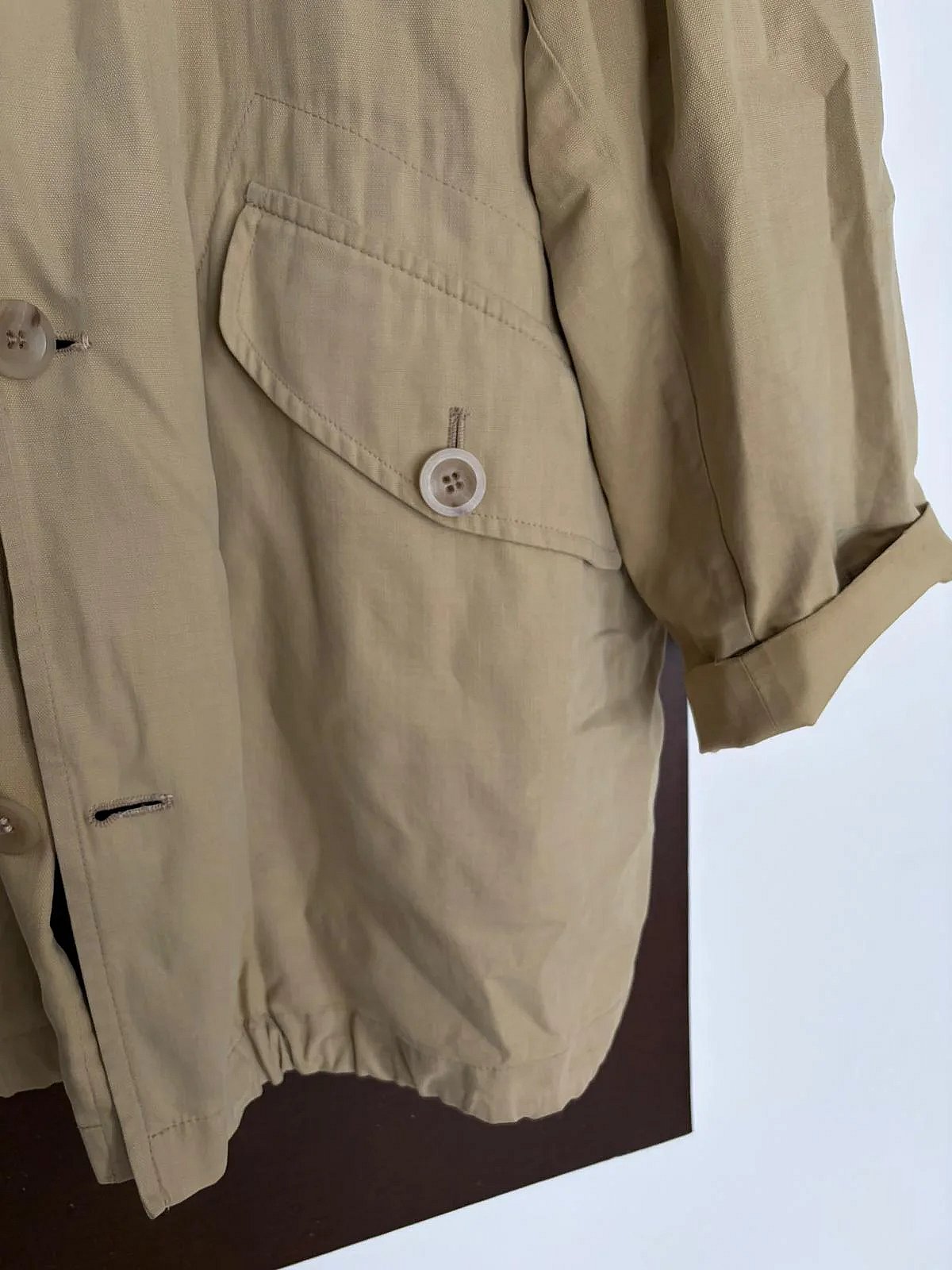 Linen Beige Button Front Field Jacket, photo 5