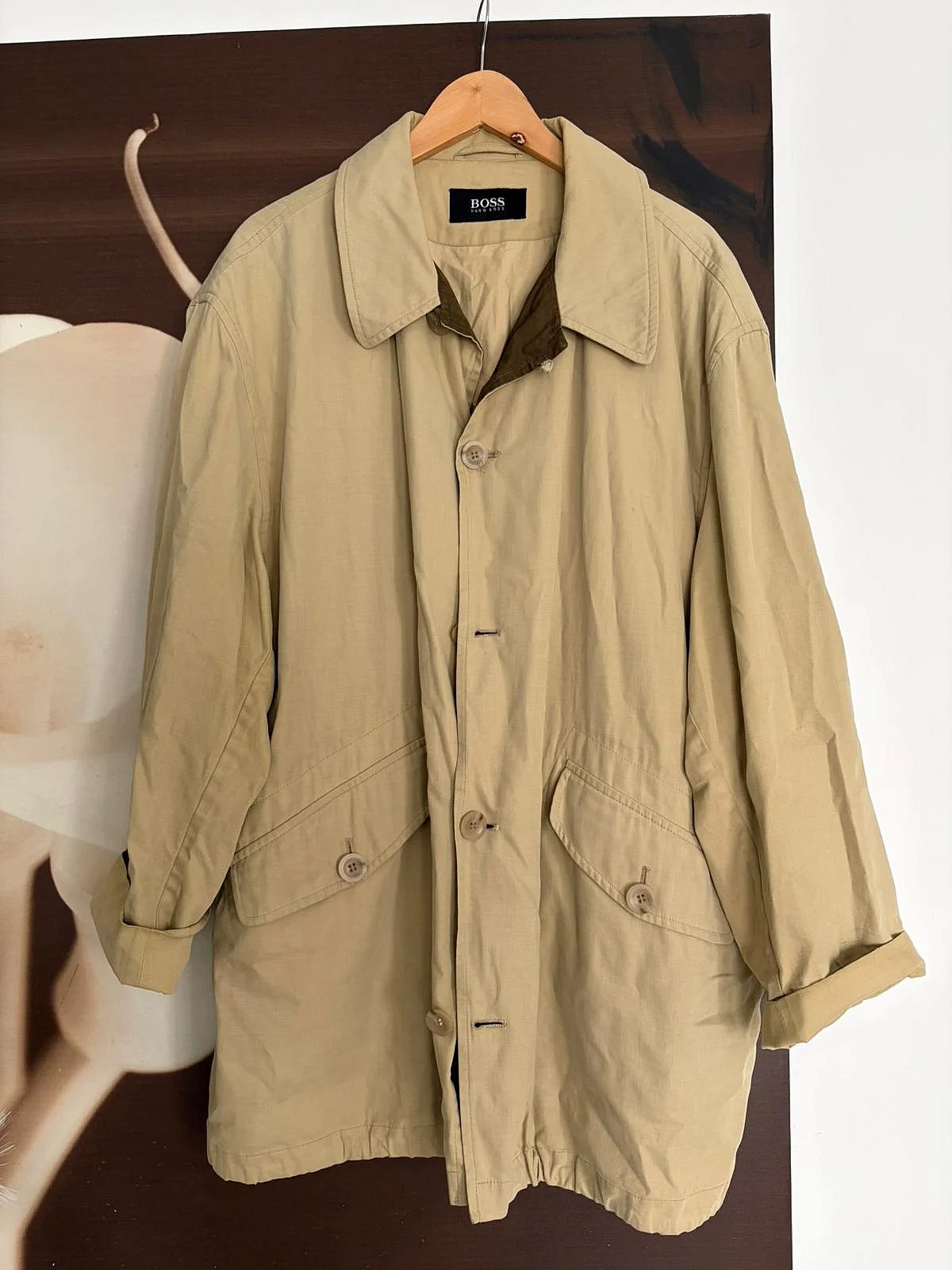 Linen Beige Button Front Field Jacket, photo 7