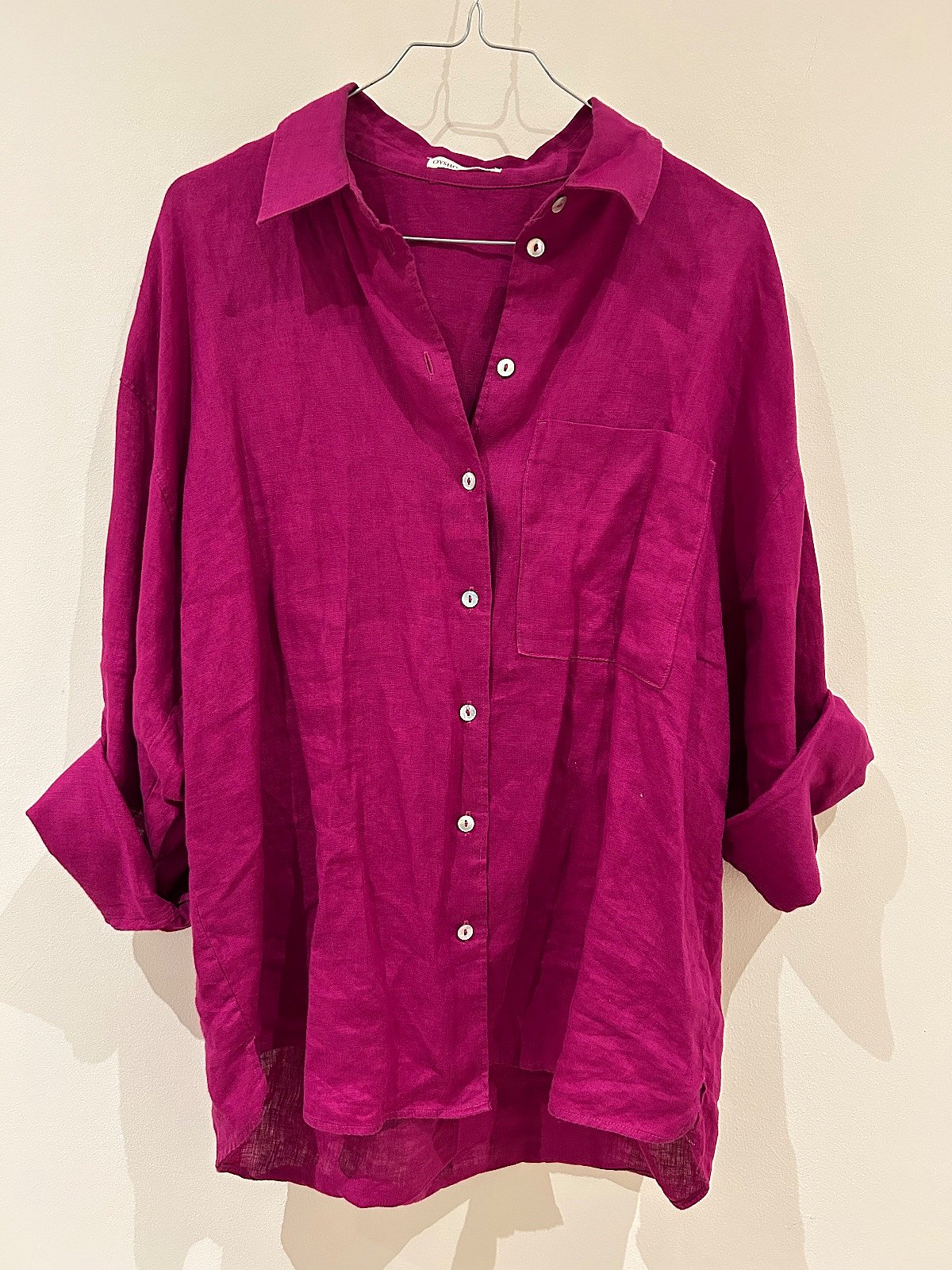 OYSHO Vibrant Pink Linen Shirt, photo 2