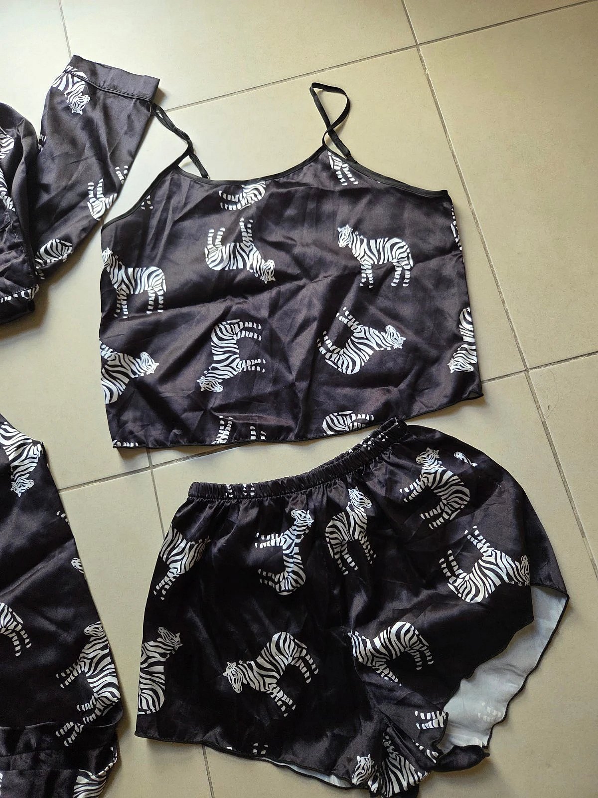 Zebra Print Satin Pyjama Set, photo 3