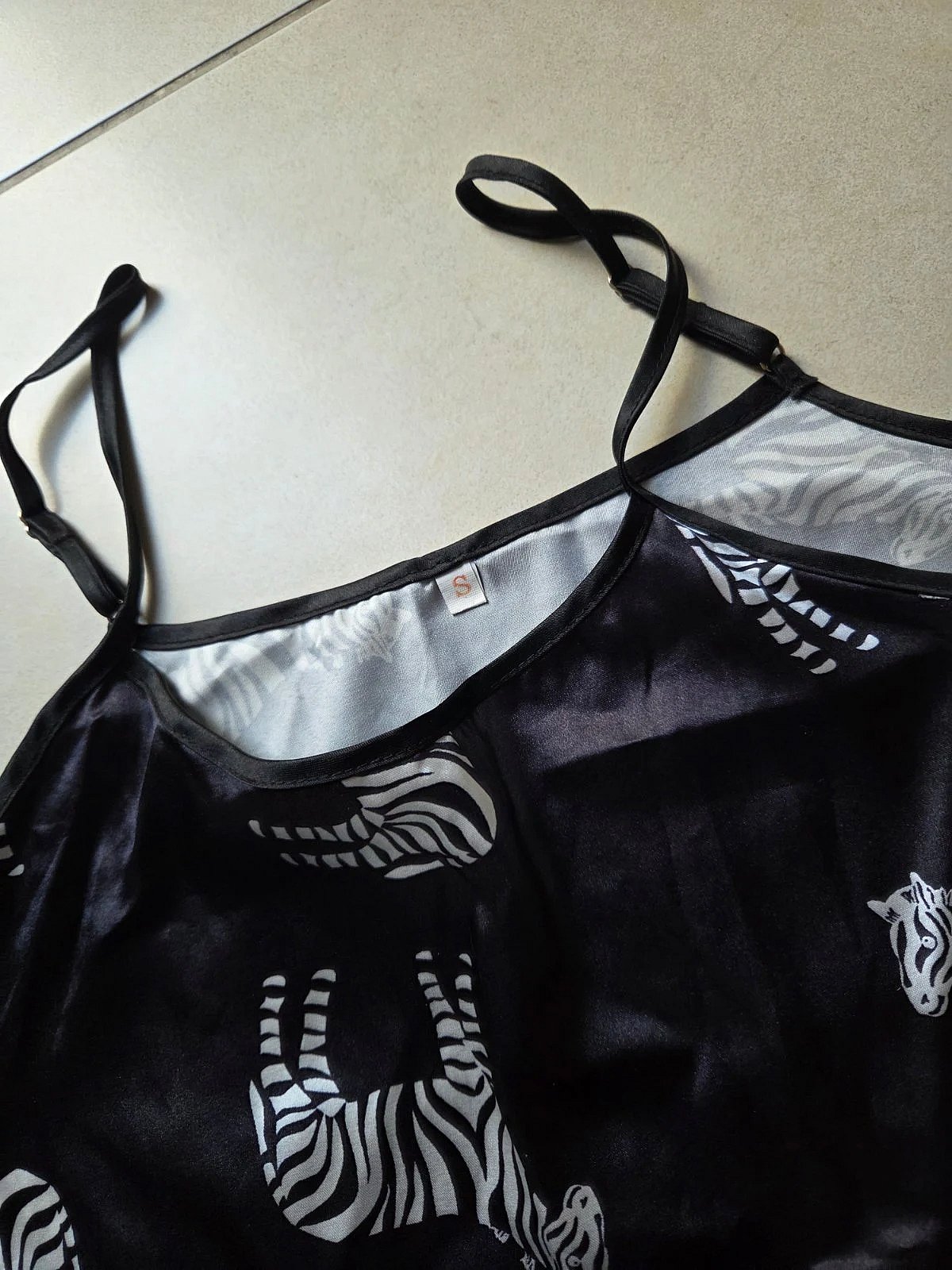 Zebra Print Satin Pyjama Set, photo 5