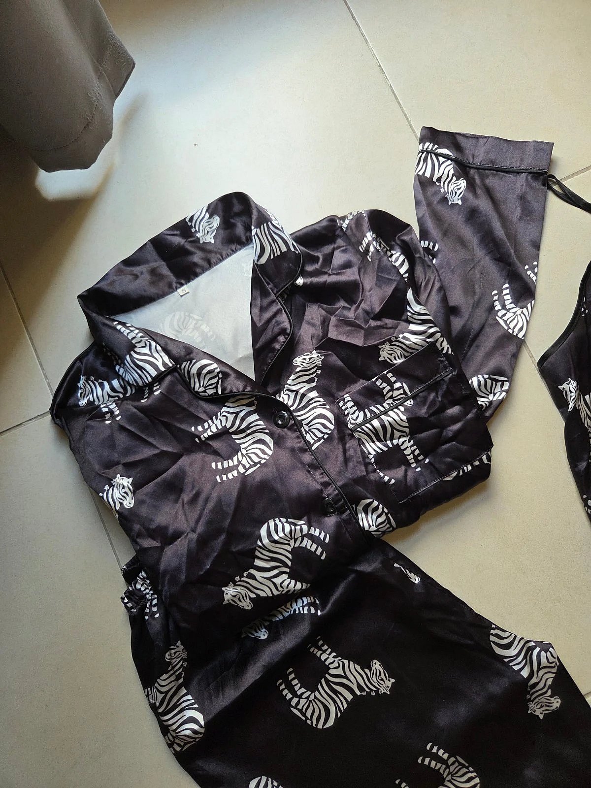 Zebra Print Satin Pyjama Set, photo 2