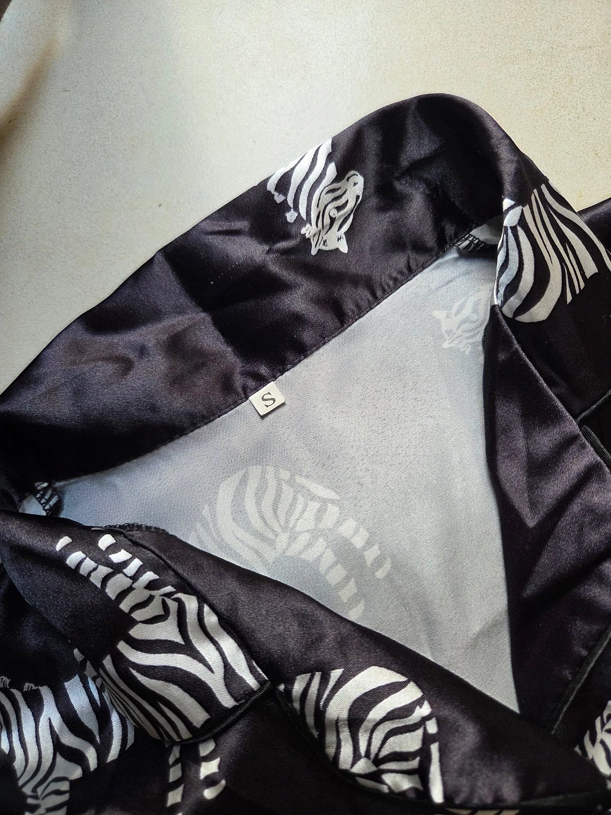 Zebra Print Satin Pyjama Set, photo 4