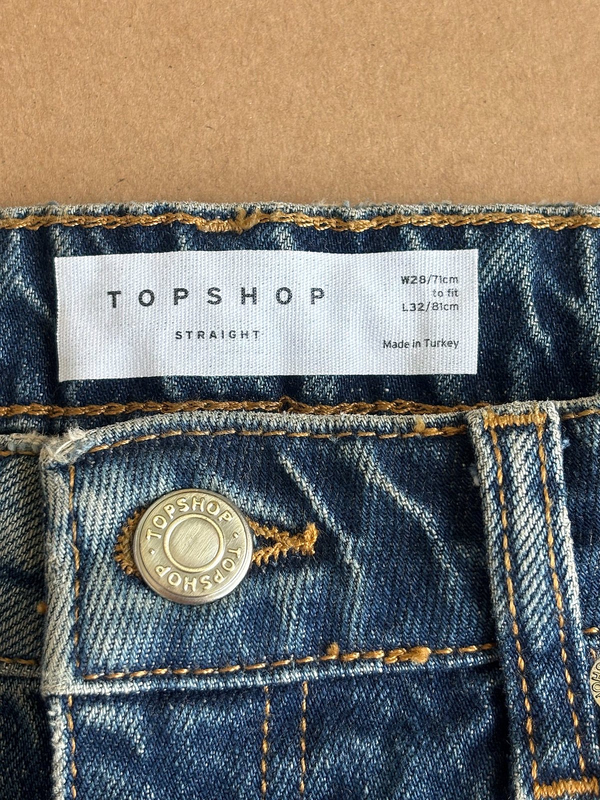Topshop straight leg blue jeans, photo 2