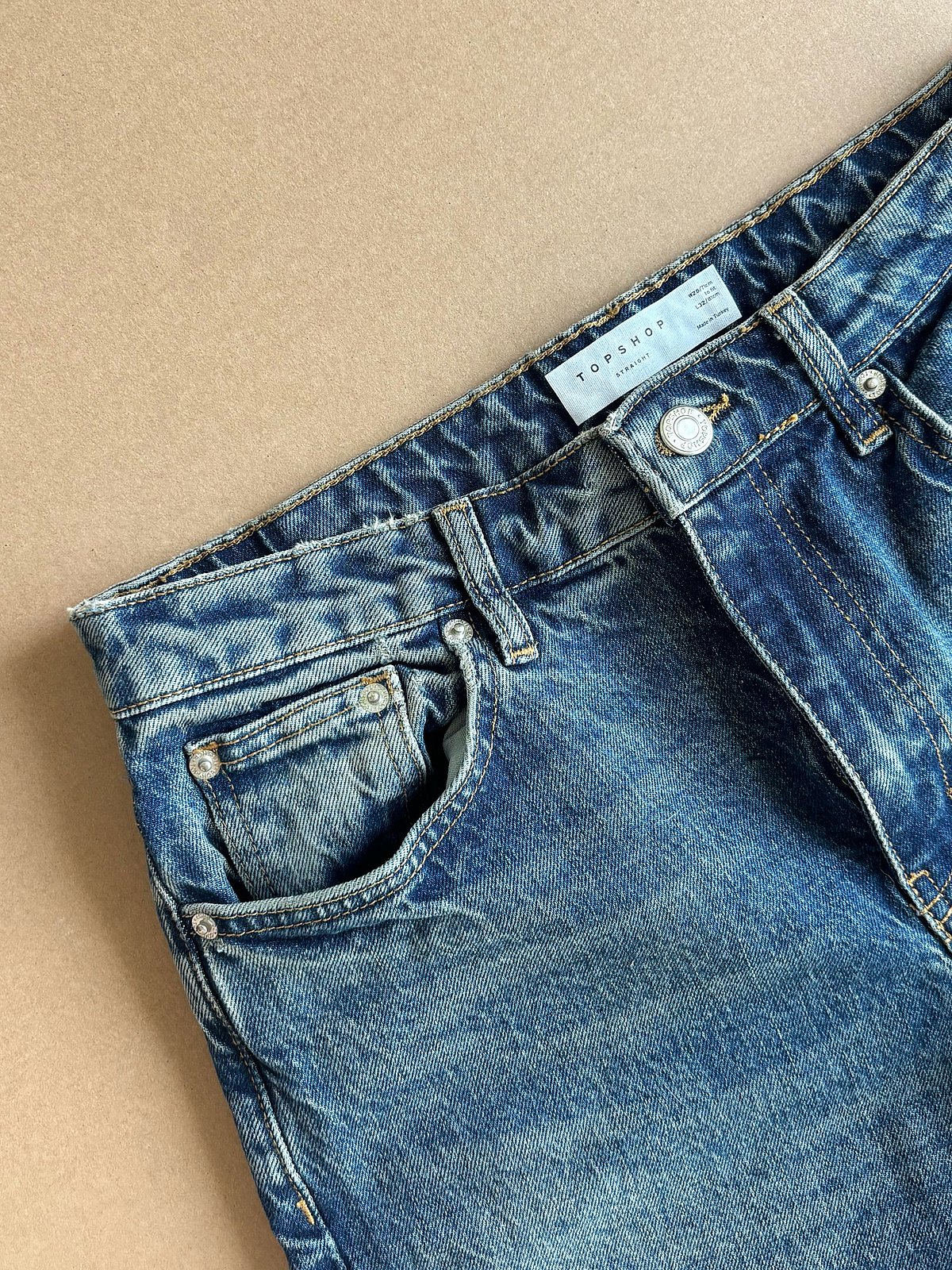 Topshop straight leg blue jeans, photo 3