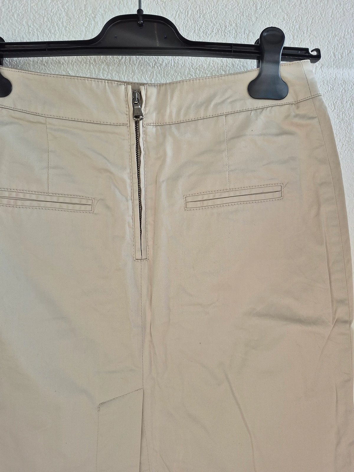 Fay Beige Cotton Pencil Skirt size M, photo 3