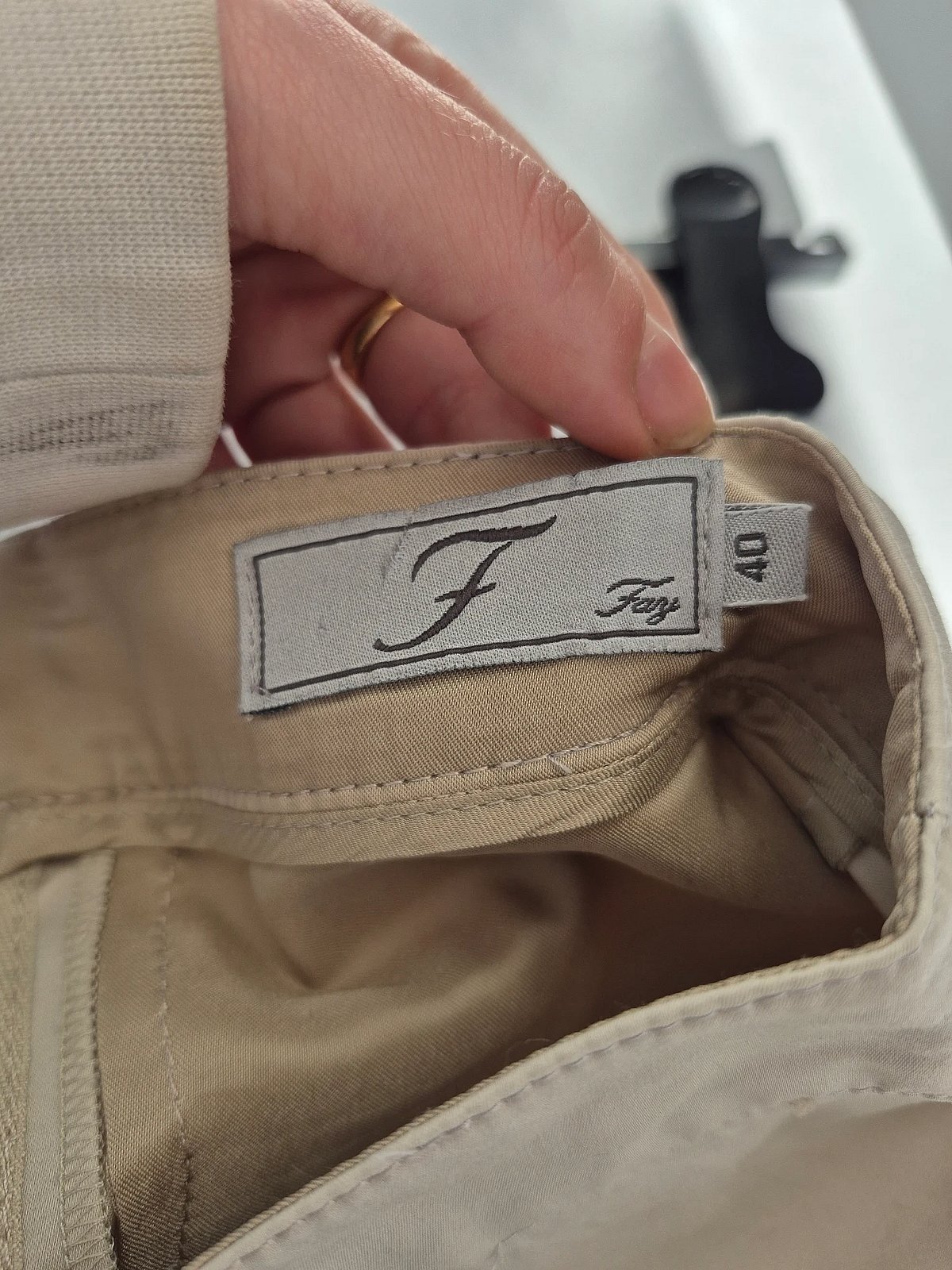 Fay Beige Cotton Pencil Skirt size M, photo 7