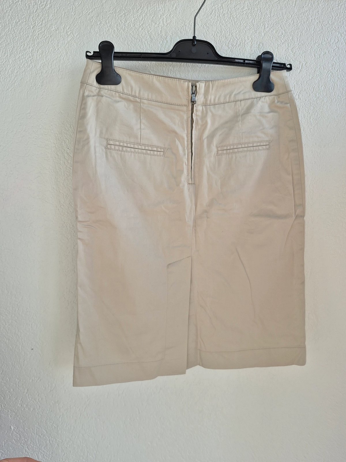 Fay Beige Cotton Pencil Skirt size M, photo 2