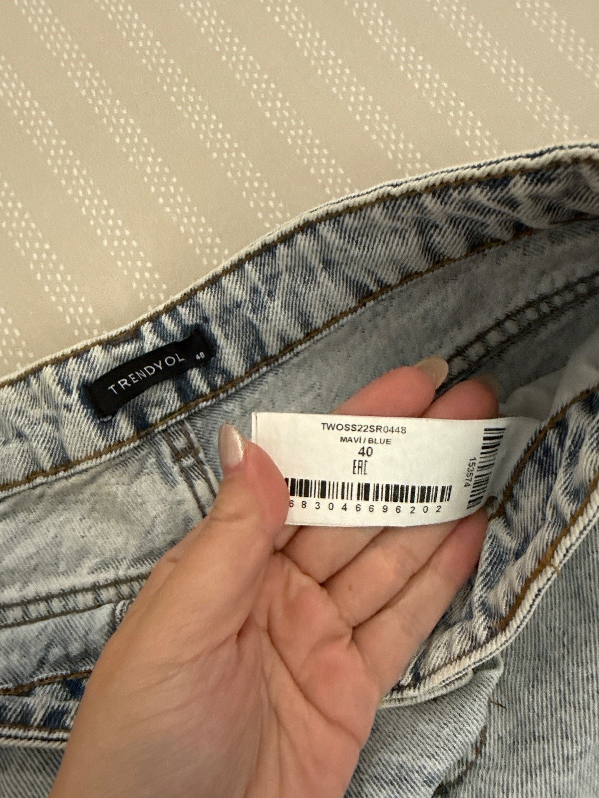 Trendyol Denim Skort Light Wash, photo 5