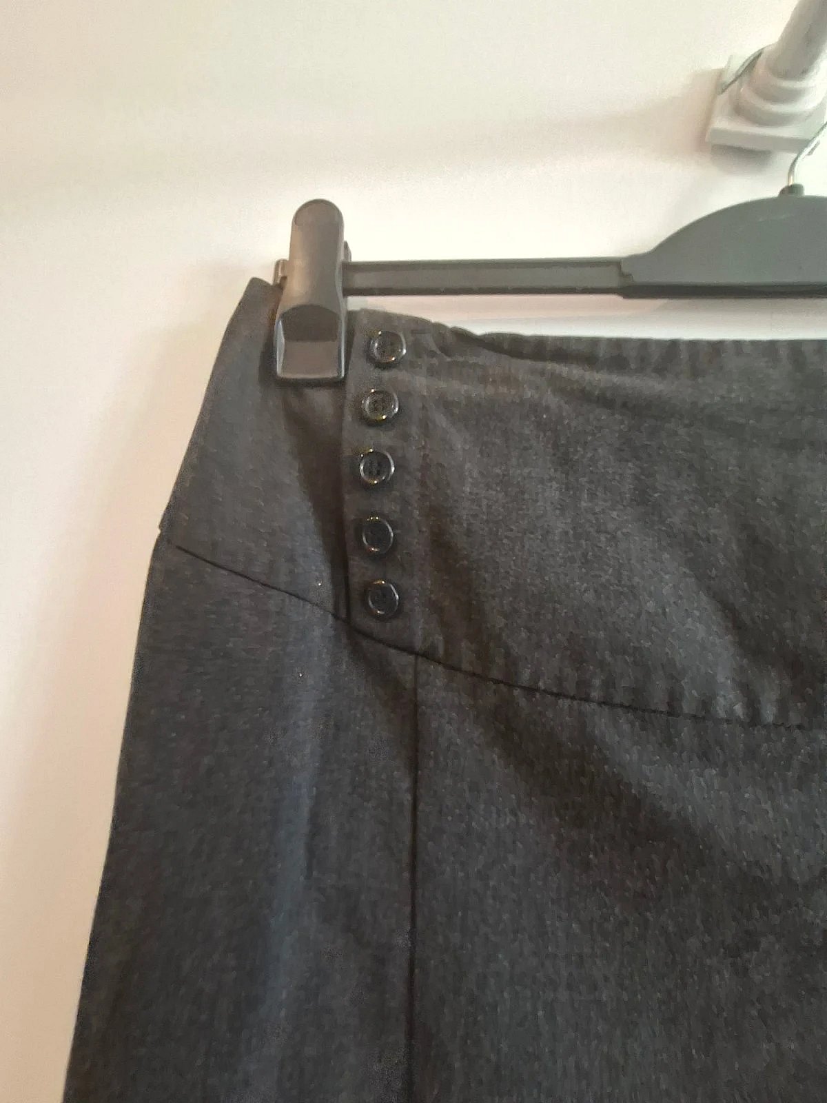 dark grey button detail skirt, photo 2