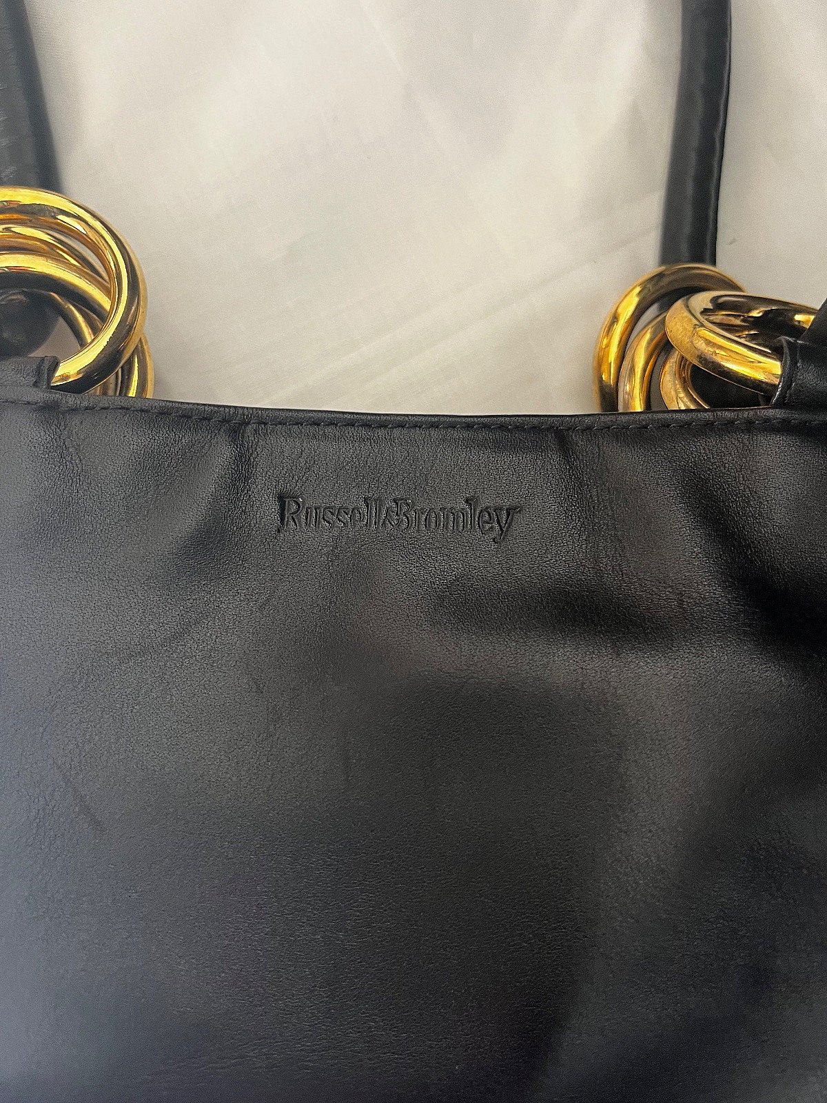 Russell & Bromley Classic Black Leather Shoulder Bag, photo 4