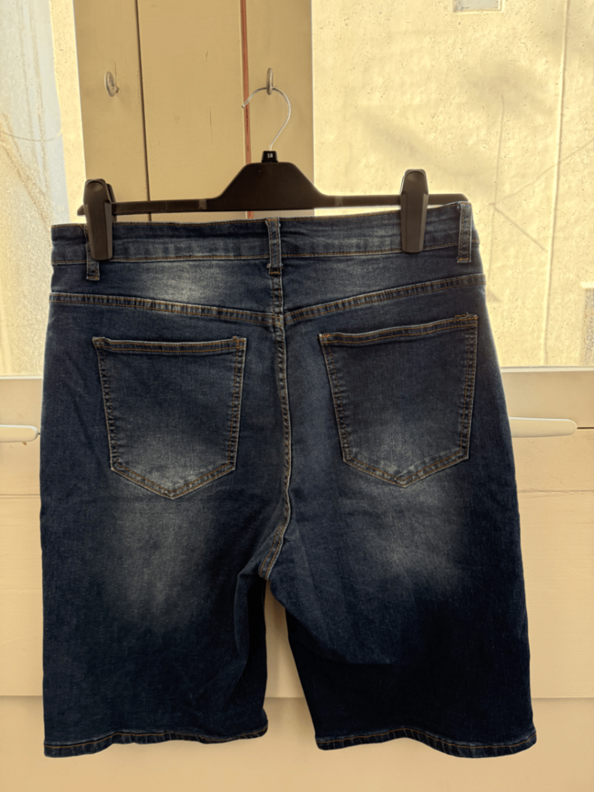 Washed Blue Denim Shorts, photo 3