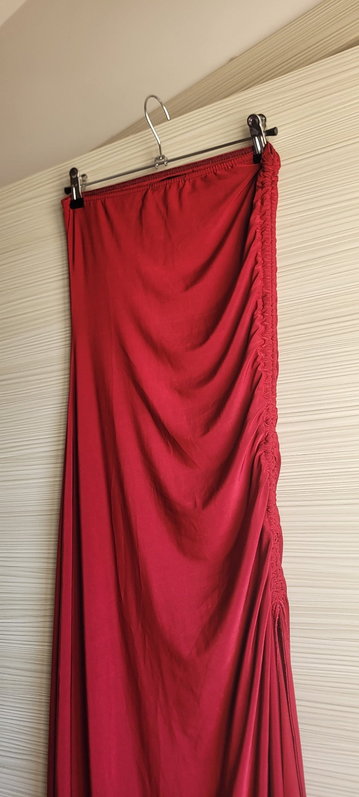 Red Ruched Maxi Dress, photo 3