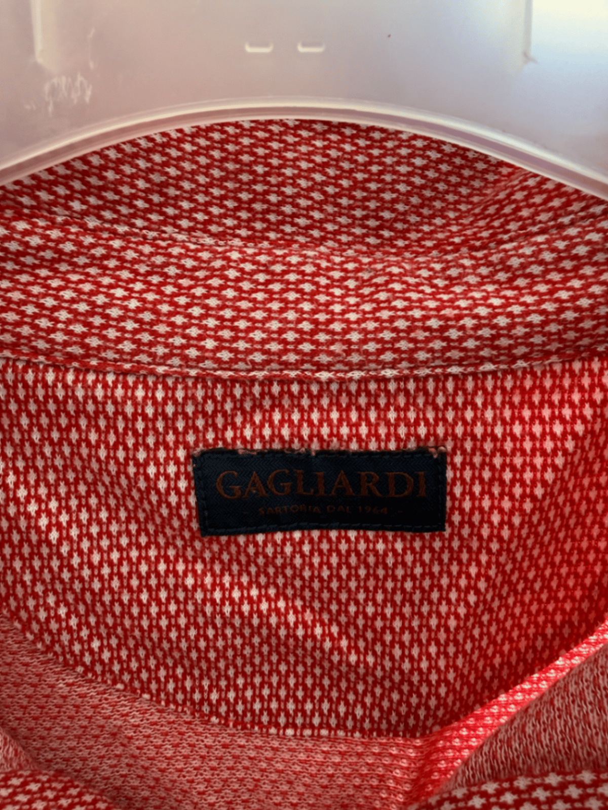 Red White Patterned Polo Shirt, photo 2