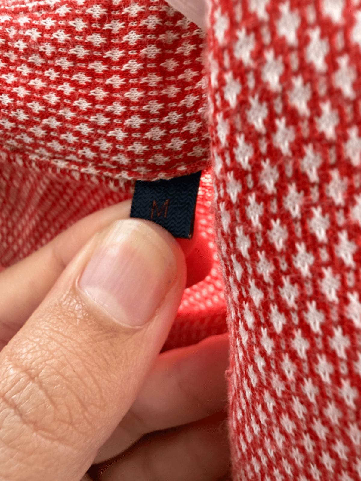 Red White Patterned Polo Shirt, photo 3