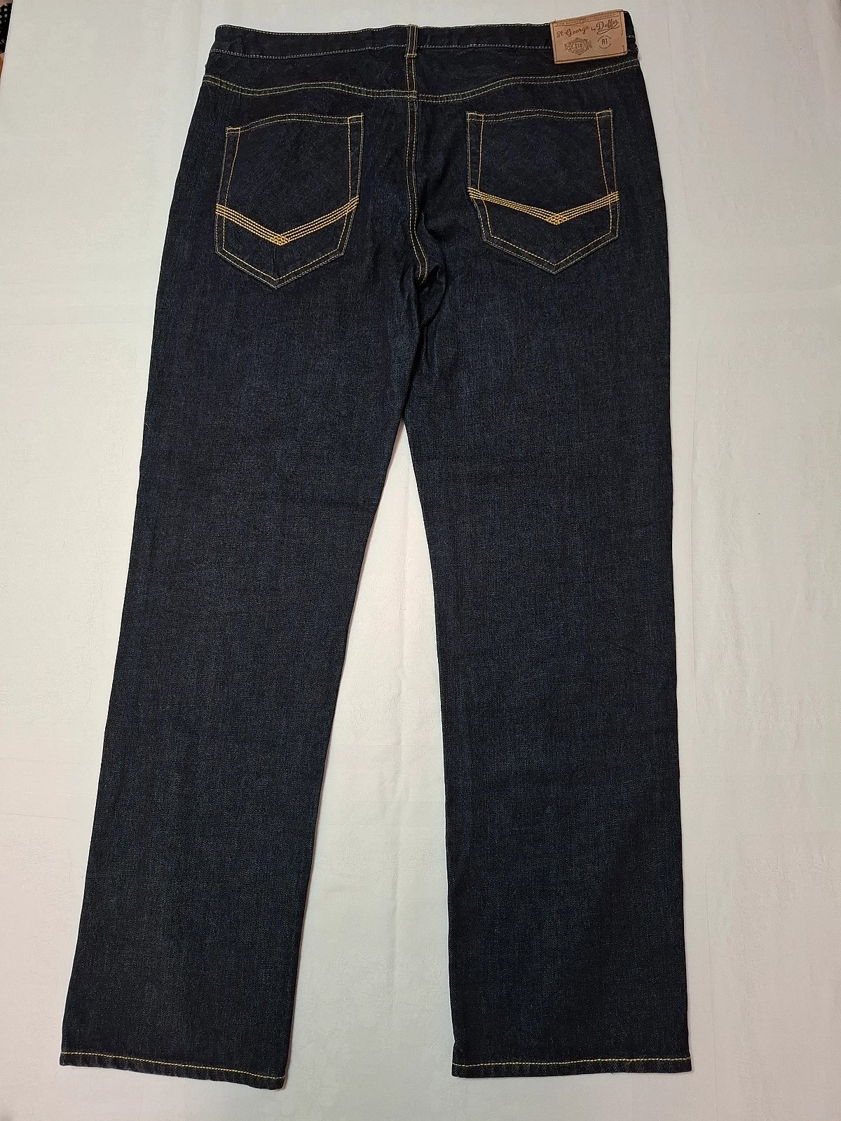 Jeans da uomo St George by Duffer blu scuro (W38 L32) - Vestibilità dritta, foto 3