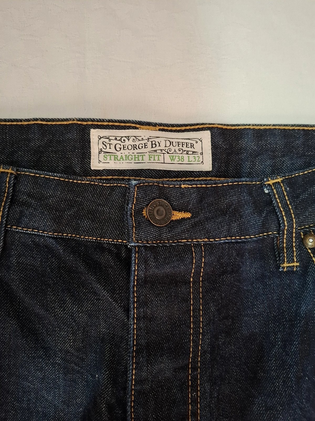 Jeans da uomo St George by Duffer blu scuro (W38 L32) - Vestibilità dritta, foto 2