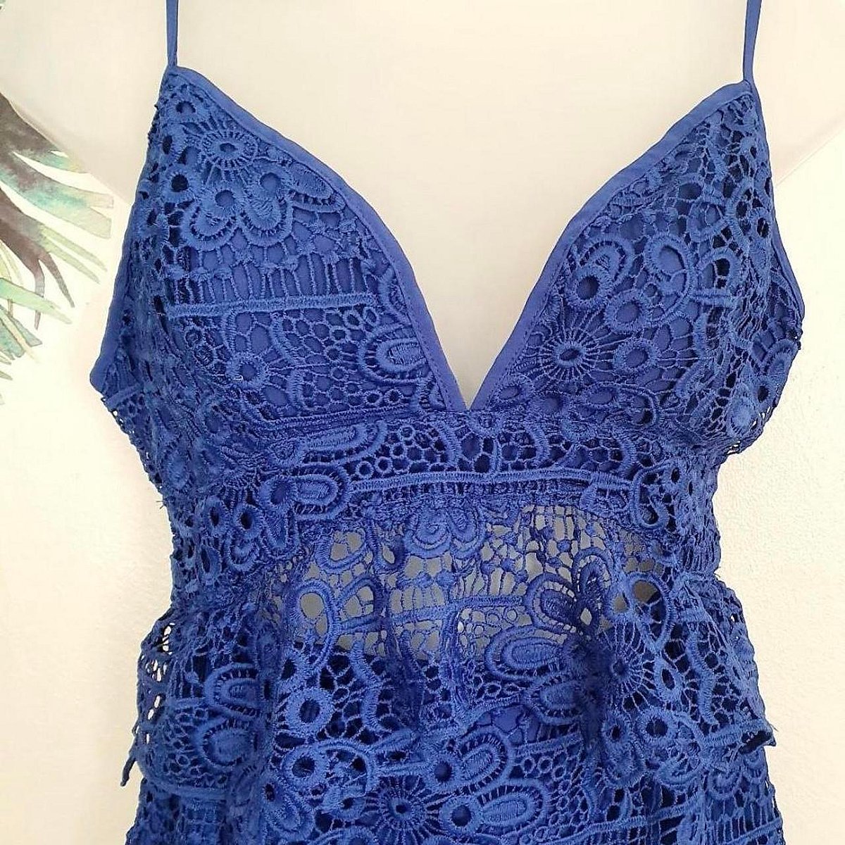 Miniabito in pizzo blu di Guess, foto 3