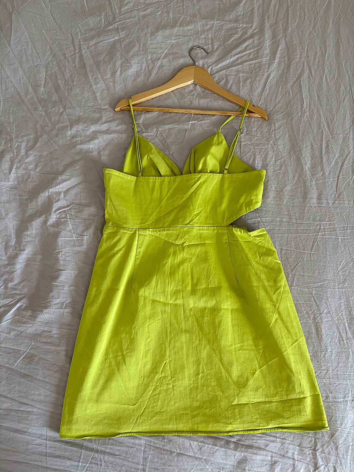 Zar Lime Green Cut-Out Mini Dress, photo 2