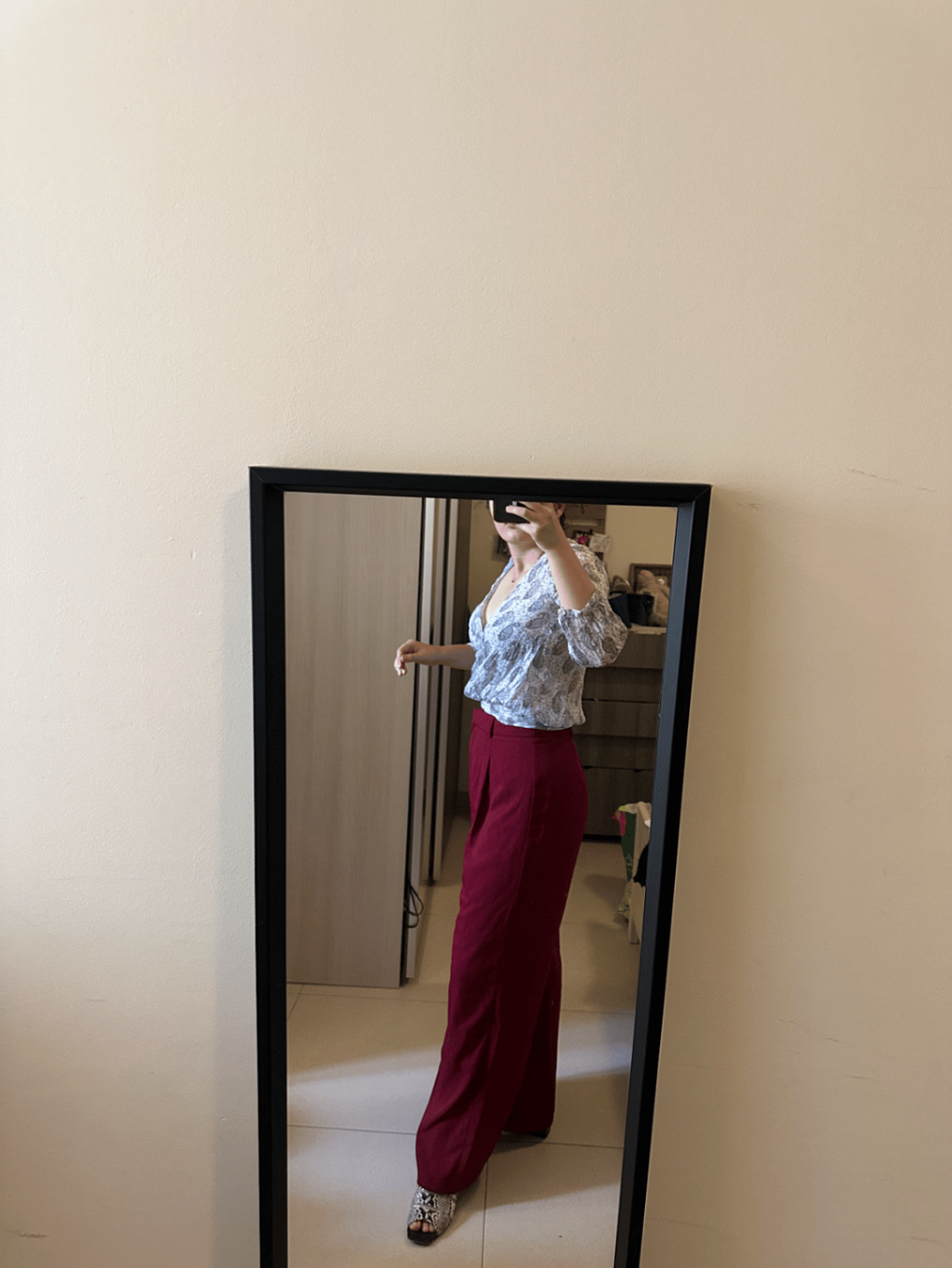 Patterned Blouse and Wide Trousers, photo 2